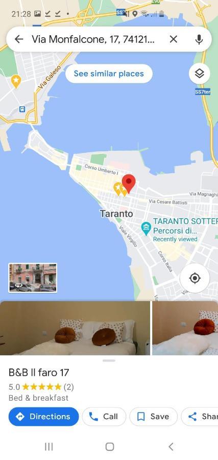 Bed and Breakfast Il Faro 17 Taranto Exteriér fotografie